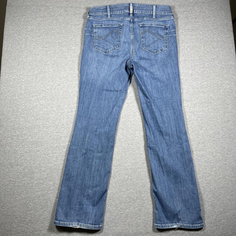 Ariat REAL Jeans Womens 16 WR Blue Bootcut Mid Rise Embroidered Stretch Denim - Picture 7 of 14